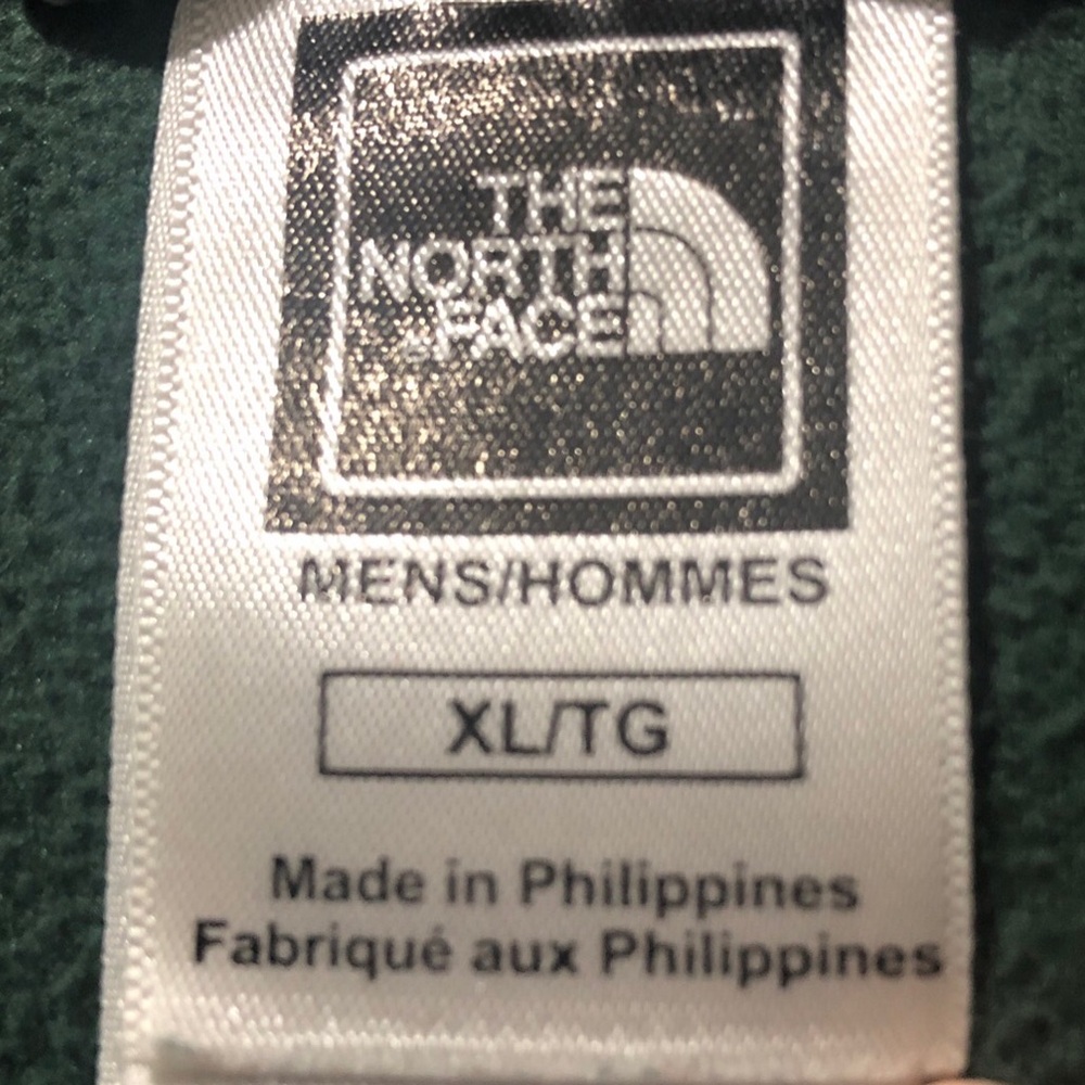 The North Face TKA 100 Sweatshirt Men XL Emerald Green Fleece Mock Neck Active - Picture 5 of 6